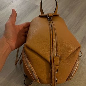 Rebecca Minkoff handbag/small backpack, tan color, multiple pockets